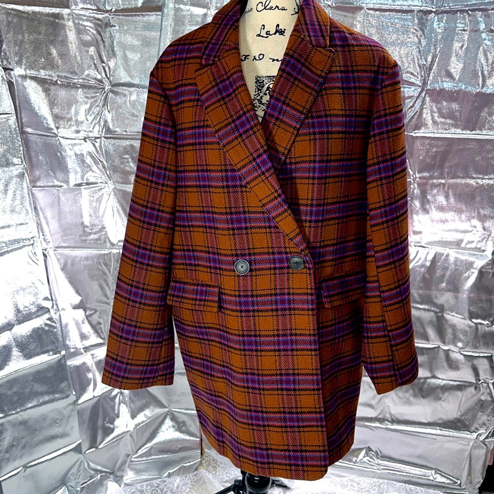 A New Day Oversized Blazer Jacket Wool Blend